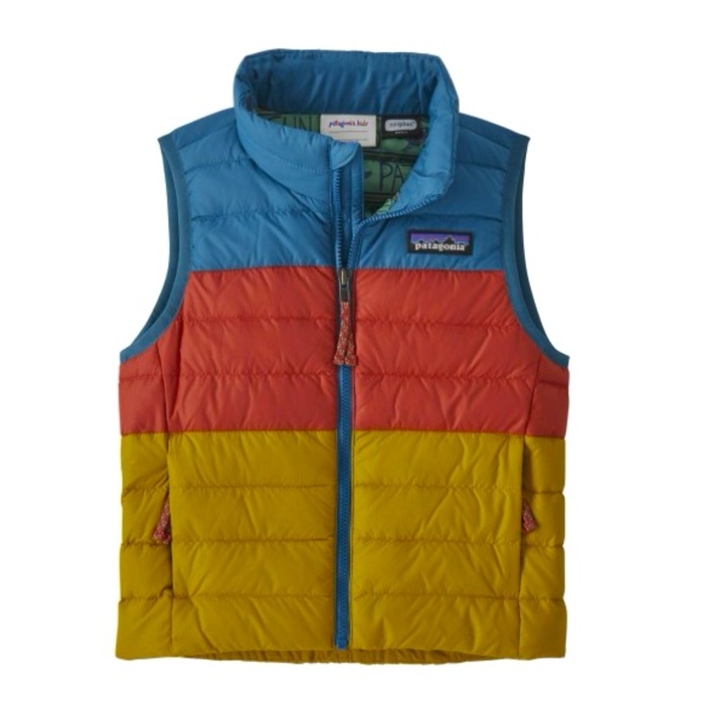 BABY PATAGONIA DOWN SWEATER VEST in Wavy Blue, Size 3-6 Months